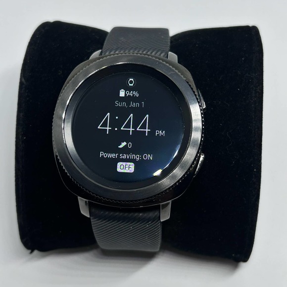 Samsung Gear 316L WR 50M Stainless Steel Black Smart Watch Working w/ Charger - Picture 1 of 14